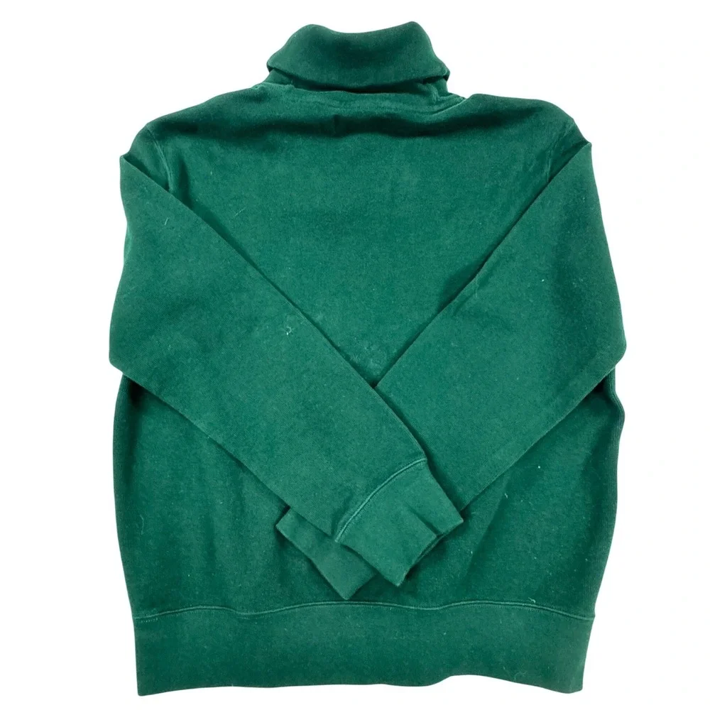 Polo Ralph Lauren VTG Shawl Collar Sweatshirt Mens XL Green‎ Orange Pony Cotton